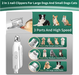 Coupe-ongles électrique portable pour animaux de compagnie 2-en-1, coupe-ongles et lime à ongles avec recharge USB - Product Image 4