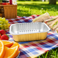 Barquettes alimentaires carrées jetables en aluminium épais et robustes, pour emballage de plats à emporter, barbecue et cuisson, hermétiques