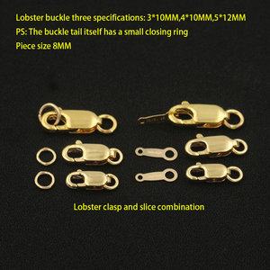 美国14k黄金填充龙虾扣环垫片组合套装DIY手链项链整理材料配件 - Product Image 5