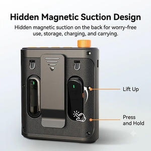 Sistema de Áudio Sem Fio Magnético Portátil com Microfone Lavalier e Megafone com Reprodução USB, Alcance de Transmissão de 20m - Product Image 3