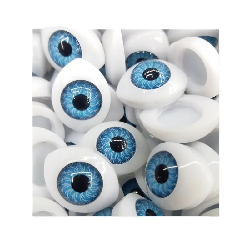 Ojos Reborn acrílicos para manualidades, ojos BJD azules de 22mm