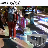 Vente flash - Projecteur LCD d'extérieur HOVY de fabrication originale avec connectivité /3.5mm/USB, design portable pour jeux et cinéma à domicile