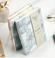 Nuevo Cuaderno Premium A5 con Tapa Dura de Tela Jacquard Dorado en Relieve con Diseño de Lirios, Cuaderno para Estudiantes, Papelería, Cuaderno Promocional, Regalo