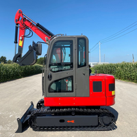 Mini Excavator Excavator Digger Dengan Hammer/thumb Bucket/log Grab Aksesoris Opsional