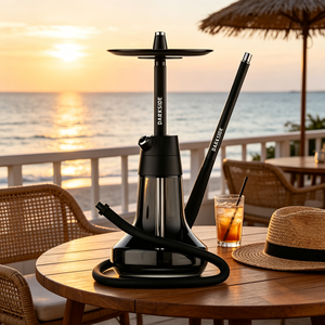 Set de Shisha Portátil con Base de Vidrio Negro, 60CM, de Lujo, de Aleación de Aluminio, Estilo Ruso, para Bares y Discotecas - Product Image 3