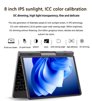 Nuovo Laptop Yoga 8 Pollici Intel N95 DDR5 12GB RAM 128-512GB SSD Touchscreen 360° Flip WiFi 6 Spina EU Mini Laptop Tastiera Inglese con Penna