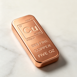 Barre de cuivre fin 999, 5 oz, forme carrée, non alliée, haute pureté, lingot métallique - Product Image 3