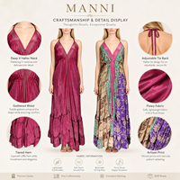 Robe longue élégante personnalisée à col halter, patchwork floral, décolleté plongeant en V, volants étagés, tenue d'été pour resort, vente en gros OEM/ODM