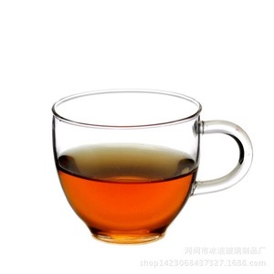 Taza de té de vidrio con asa de 336 ml, color sólido, forma cónica, para beber té, juego de regalo - Product Image 5
