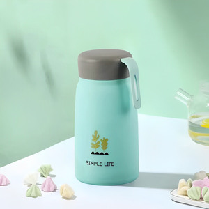Nouvelle tasse à eau double paroi Q, colorée, portable, en verre, anti-fuite, écologique, pour enfants, avec couvercle - Product Image 2