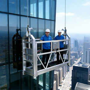 Электрическая подъемная строительная платформа для обслуживания зданий, высотных работ, с широкой рабочей площадкой, секции из алюминиевого сплава - Product Image 2