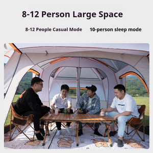 Family <strong>Camping</strong> <strong>Tarp</strong> Tent with Rooms 2 Bedroom 1 Living Room Waterproof Big Cabin Tents for 4-12 Person Outdoor Glamping <strong>Shelter</strong> - Product Image 3