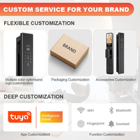 Cerradura Digital WiFi TUYA con Reconocimiento Facial 3D, Huella Dactilar, Contraseña y Desbloqueo por Código para Puertas de Madera - Personalizable