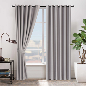 Cortinas Modernas 100% Opacas con Aislamiento Térmico, Resistentes al Fuego para Hotel, con Ojales, Certificación B1 y M1 - Product Image 2