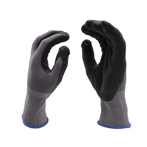 Industriële 7 oz steriele, goede <span class=keywords><strong>grip</strong></span> polyester veiligheidswerkhandschoenen, heavy duty, voor bouw, tuin en bescherming. - Product Image 5