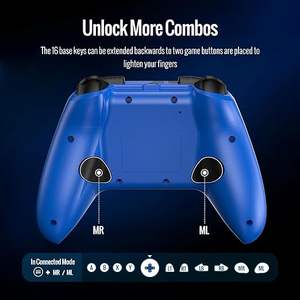 Adaptateur sans fil BT BETMI pour une seule manette / Joysticks à effet Hall / Prise audio TRRS / Turbo / Marco / Double vibration - Moule exclusif - Product Image 5