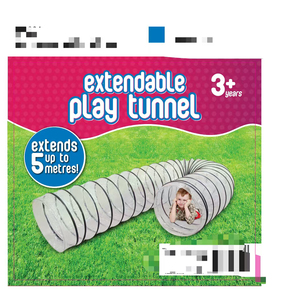 Tunnel de jeu transparent extensible pour enfants, pliable, 5 m de long, tube de ramper portable, tunnel de jeu pliable - Product Image 2