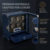 Boîte à montres automatique en microfibre personnalisée avec écran tactile LCD, style rétro et tiroir à bijoux pour montres