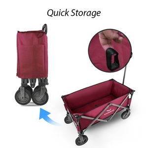 KingGear - Carrito Plegable de Acero Inoxidable para Playa y <span class=keywords><strong>Camping</strong></span>, con Malla, para Exteriores, con Puerta Trasera, OEM - Product Image 4