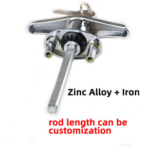 <strong>Customization</strong> Silver 104mm Canopy Replacement <strong>T</strong> <strong>Handle</strong> Garage Roller Door <strong>Lock</strong> with 2 Keys - Product Image 3