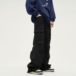 Streetwear d'occasion en détresse pour hommes Chemises <span class=keywords><strong>de</strong></span> <span class=keywords><strong>travail</strong></span> thermiques <span class=keywords><strong>Pantalon</strong></span> cargo ripstop <span class=keywords><strong>Pantalon</strong></span> ripstop brodé <span class=keywords><strong>de</strong></span> couleur unie - Product Image 2