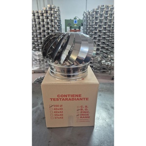 ARTIGIAN RUSSO Campana de Chimenea Rotatoria Impulsada por el Viento, Acero Inoxidable 304, Certificación KIWA, Diseño Industrial, Independiente, Hecho en Italia - Product Image 5