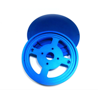 CNC usinage manufacture pièce de rechange directe pour ventilateur de plafond bobineuse vocale laiton aluminium Micro usinage CNC usinage bleu