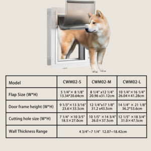 Porte de chat intelligente d'usine <span class=keywords><strong>pour</strong></span> l'intérieur et l'extérieur Porte <span class=keywords><strong>pour</strong></span> animaux de compagnie à <span class=keywords><strong>puce</strong></span> électronique 2 voies de verrouillage magnétique <span class=keywords><strong>pour</strong></span> mur de haute qualité - Product Image 4