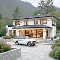 Maison préfabriquée de luxe, structure en acier léger, villa préfabriquée, maison en acier moderne, villa préfabriquée, maison conteneur préfabriquée