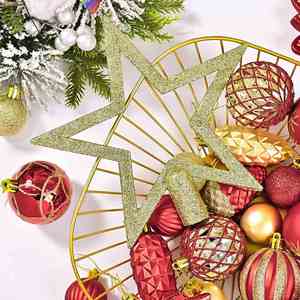 Ensemble de 110 boules de Noël rondes en plastique incassable, style festif, décorations pour arbre de Noël, cadeaux pour la maison - Product Image 3