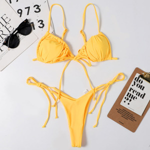 Personalizzato Private Label Matura <span class=keywords><strong>Brasiliano</strong></span> Mini Perizoma Estrema Micro Delle Donne Costumi Da Bagno Sexy del <span class=keywords><strong>Bikini</strong></span> - Product Image 2