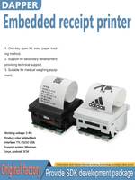 Mini Impresora Térmica de Recibos Integrada de 58 mm con Módulo de Panel Térmico Dapper y RS232/TTL