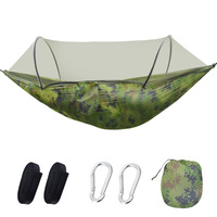Hamac double pour l'extérieur avec moustiquaire et protection solaire, tissu en nylon 210T, toutes saisons, capacité de 200 kg, pour le camping, la randonnée