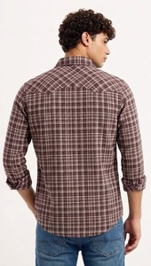 Camisa Oxford a Cuadros de Algodón para Hombre, Corte Slim, Manga Larga, Ropa Formal, Calidad de Exportación, Venta al Por Mayor - Product Image 3