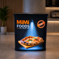 Stand de réception pop-up en aluminium de haute qualité, comptoir sur pied pour promotion en salon professionnel, table publicitaire exclusive