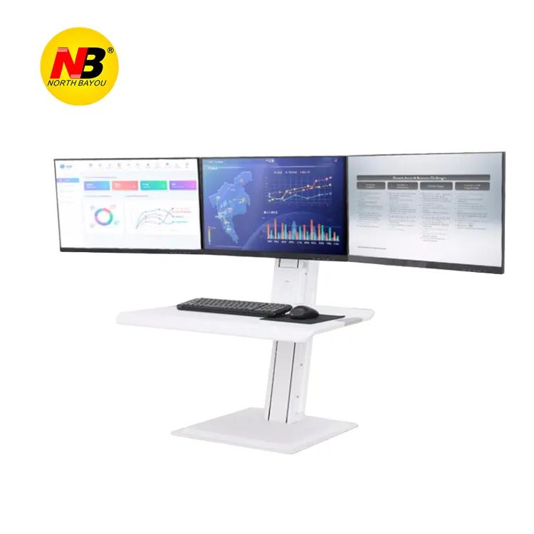 NB ST15-3A 19'' to 23'' Desktop Computer Monitor LCD Screen Mount Laptop Stand Rack