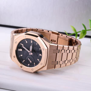 ชุดดัดแปลงโลหะสีดำสำหรับนาฬิกาข้อมือ Ga2100 <span class=keywords><strong>G</strong></span> <span class=keywords><strong>SHOCK</strong></span> สายโลหะแบบเต็มพร้อมสายรัด - Product Image 2