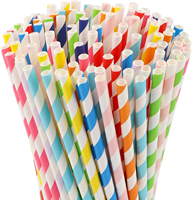 Pailles en papier jetables, compostables, de qualité alimentaire, non toxiques, pour enfants, école et usage domestique