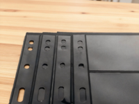 Páginas Interiores para Álbum Filatélico de PVC Universal de 9 Orificios, Hojas Sueltas, Fondo Negro, Doble Cara, 1-7 Filas, Impermeables, Portátiles