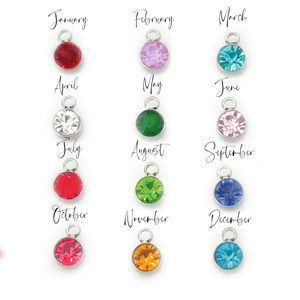 Collana di pietre portafortuna personalizzata nome personalizzato catene di moda femminile <span class=keywords><strong>per</strong></span> fidanzata amico unico regalo di pietra di nascita - Product Image 2