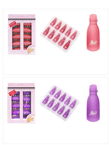 Clipes removedores de esmalte em gel uv reutilizáveis, clipes para remoção de unhas em gel, limpeza de unhas de dedo, 10 peças - Product Image 6