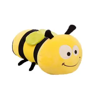S143 Brinquedo de pelúcia de pelúcia de abelha de mel fofo de desenho animado macio para decoração de casa presente para crianças