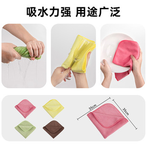 ผ้าไมโครไฟเบอร์หนาพิเศษแบบกำหนดเอง สีชมพูเทา สำหรับทำความสะอาดหม้อและกระทะในครัว - Product Image 3