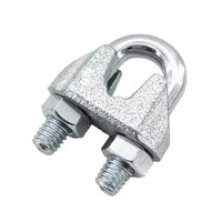 Vente en gros d'usine : Collier de serrage pour câble en acier malléable de type américain, à boulon en U, plaqué zinc, antidérapant, pour rigging américain
