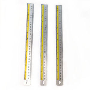 Regla de Aluminio Metálica de 30 cm para Ingeniería, Regla Recta Plateada de Doble Cara para Carpintero - Product Image 5