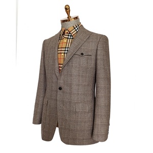 Traje de <span class=keywords><strong>hombre</strong></span> a medida, traje de 2 piezas, chaqueta de cuadros de lana, Pantalones - Product Image 2