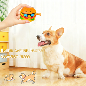 Jouet à mâcher pour chiots en forme de hamburger en vinyle, jouet pour animaux de compagnie, promotion en magasin d'animaux, cadeau, résistant aux morsures, sonore, jouet pour molaires - Product Image 3