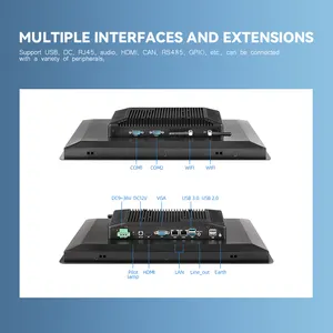 13.3 "j4125 j1900 i3 i5 i7 fanless lecd painel pc tudo em um pc industrial com i5 pc industrial windows10 mini computador