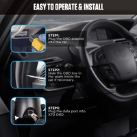 AUTOOL-medidor de velocidad de motor X70 OBD, medidor de RPM/temperatura del motor/batería, alarma de voltaje, medidor multifuncional, código de Error claro