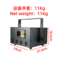 Système de spectacle laser de scène RGB 10W 2026, projecteur laser RGB pleine couleur avec animation, lumières DJ pour mariage 10W DMX512 ILDA
